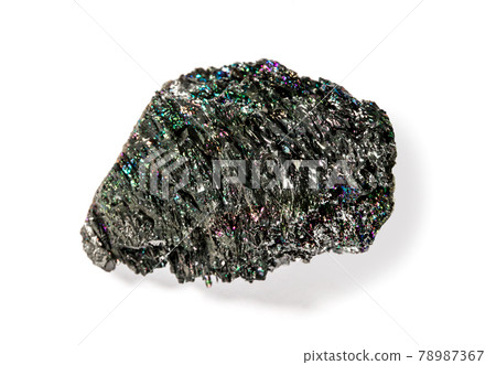 Carborundum rock on a white background Carborundum rock on a white background 78987367