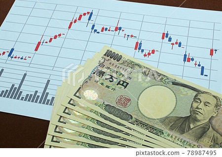 【關於日經 225、股票、交易所、比特幣等的文章縮略圖】7 張 10,000 日元紙幣和圖表 【關於日經 225、股票、交易所、比特幣等的文章縮略圖】7 張 10,000 日元紙幣和圖表 78987495