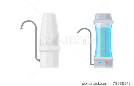 Water Filter or Water Purifier for Making Liquid Accessible for Drinking Vector Set Water Filter or Water Purifier for Making Liquid Accessible for Drinking Vector Set 78988141