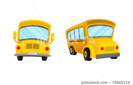 Yellow School Bus Used for Transporting Students Vector Set Yellow School Bus Used for Transporting Students Vector Set 78988158