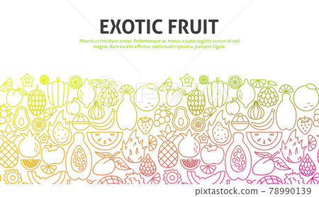 Exotic Fruit Outline Concept 78990139
