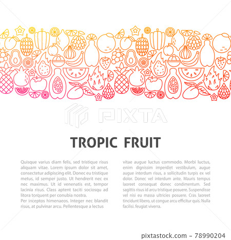 Tropical Fruit Line Template Tropical Fruit Line Template 78990204