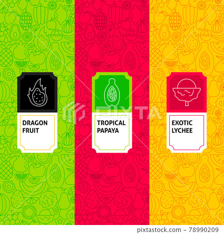Tropical Fruit Package Labels Tropical Fruit Package Labels 78990209