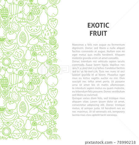 Exotic Fruit Line Pattern Concept Exotic Fruit Line Pattern Concept 78990218