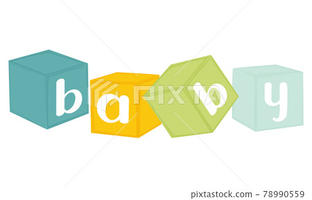 Baby colorful blocks with text baby. Vector illustration. Baby colorful blocks with text baby. Vector illustration. 78990559