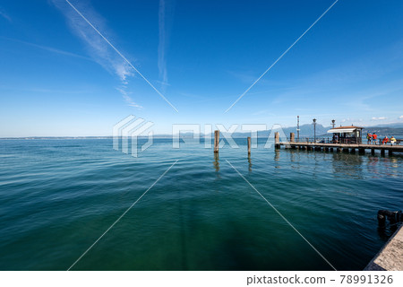 Lake Garda view from the Port of Lazise Verona Italy - Lago di Garda Italy 78991326