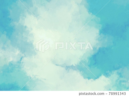 在綠色和淺藍色的意想不到的水彩紋理背景 在綠色和淺藍色的意想不到的水彩紋理背景 78991343