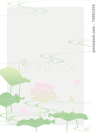 Mourning postcard of lotus flower (no letters) Mourning postcard of lotus flower (no letters) 78991854