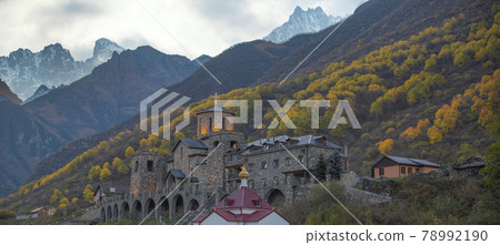 Fiagdon Monastery in the Caucasus Mountains. Fiagdon Monastery in the Caucasus Mountains. 78992190