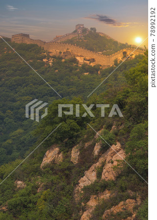 View of the great Chinese wall View of the great Chinese wall 78992192