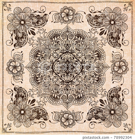 曼陀羅圖案淺粉色 78992304