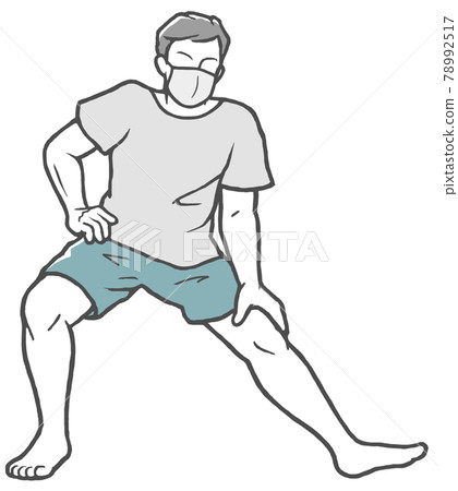 面膜拉伸腿男拉伸 面膜拉伸腿男拉伸 78992517