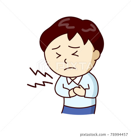 A man holding his chest in pain 78994457