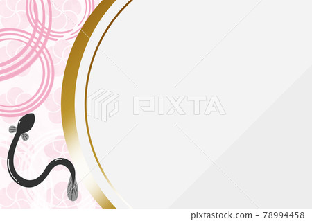 Eel background rectangular white & gold twisted plum pattern 78994458