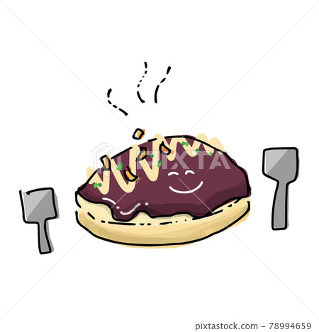 Hand-painted Kansai-style okonomiyaki Hand-painted Kansai-style okonomiyaki 78994659