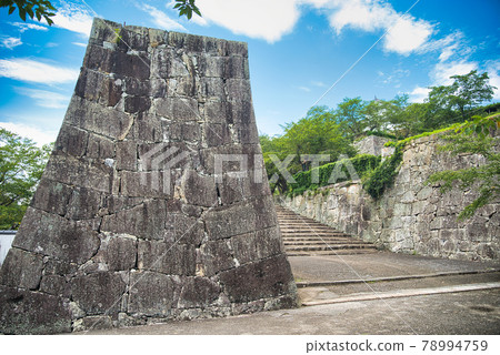 【日本百強城】岡山縣津山市津山城三之丸入口處的石垣 78994759