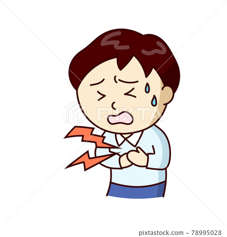 A man holding his chest in pain 78995028