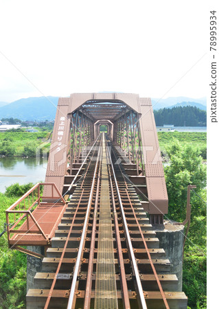 Scenery from the Yamagata Railway Flower Nagai Line and the train window in the summer of 2020 78995934