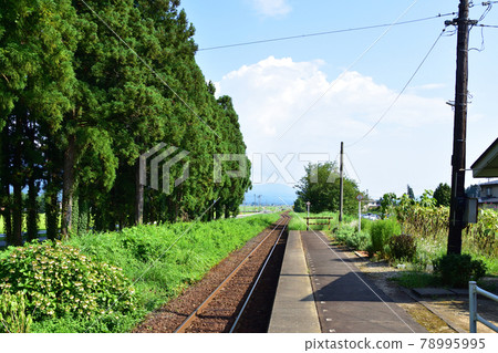 Scenery from the Yamagata Railway Flower Nagai Line and the train window in the summer of 2020 78995995