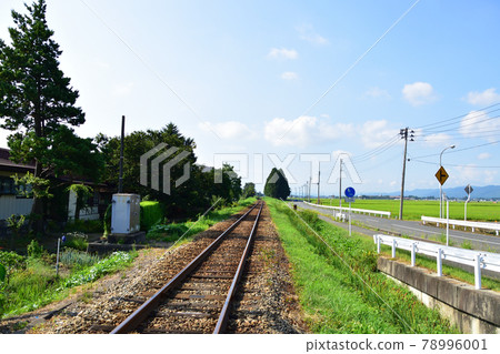2020年夏天山形鐵道花長井線和火車窗外的風景 2020年夏天山形鐵道花長井線和火車窗外的風景 78996001