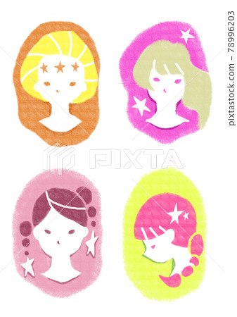 Constellation Illustration Girl (Leo, Virgo, Libra, Scorpio) 78996203