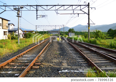 Yamagata Railway Flower Nagai Line and the scenery of the train window and the scenery along the line in the summer of 2020 78996316