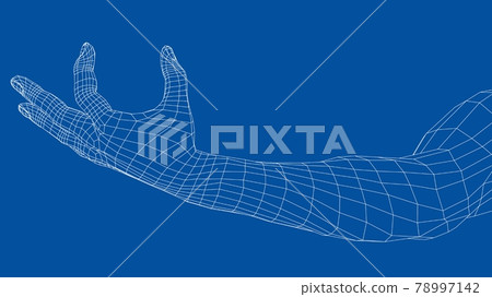 Hand hold some tiny or thin object. Vector - Stock Illustration ...
