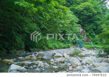 Miyadai intake of Kurokawa, Higesuri rock headrace tunnel, Miyada village, Nagano prefecture 78997610