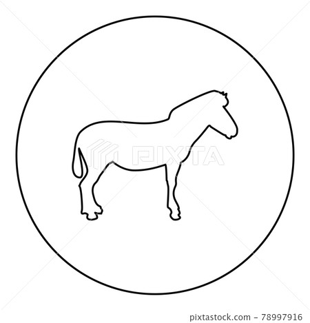 Zebra stand Animal standing silhouette in circle Zebra stand Animal standing silhouette in circle 78997916