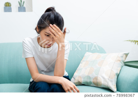 Sick and unwell girl at home Sick and unwell girl at home 78998367