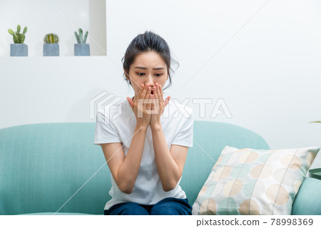 Sick and unwell girl at home Sick and unwell girl at home 78998369