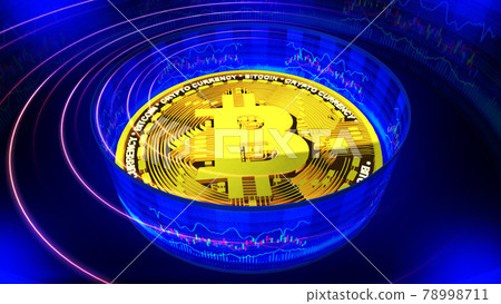 Bitcoin blockchain crypto currency digital encryption, Digital money exchange, Technology global network connections background  78998711