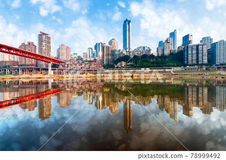 Chongqing, China cityscape at the Jialing River Chongqing, China cityscape at the Jialing River 78999492