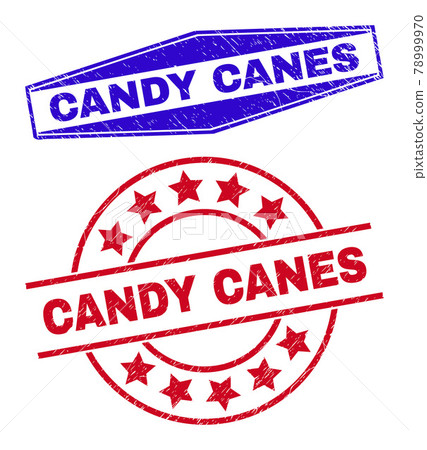 CANDY CANES Distress Badges in Round and Hexagon Forms CANDY CANES Distress Badges in Round and Hexagon Forms 78999970