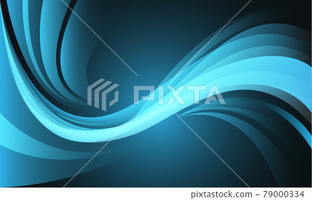 Abstract blue wave curve motion smooth design modern futuristic technology background vector illustration. 79000334