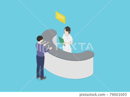 Illustration material of hospital reception Illustration material of hospital reception 79001005
