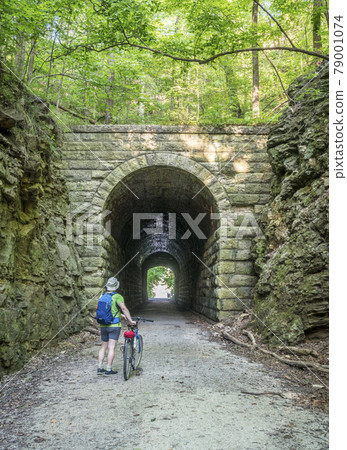 biking on Katy Trail biking on Katy Trail 79001074