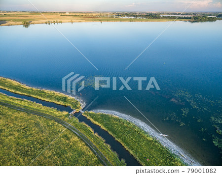 lake and irrigation ditch in Colorado lake and irrigation ditch in Colorado 79001082