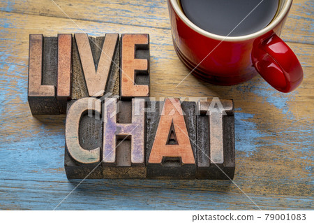 live chat word abstract live chat word abstract 79001083