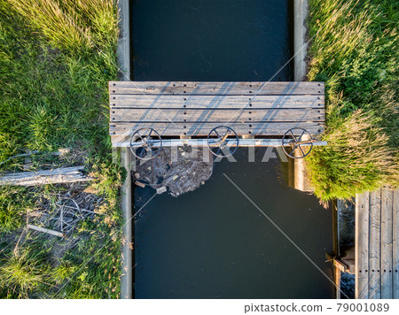irrigation ditch aerial view irrigation ditch aerial view 79001089