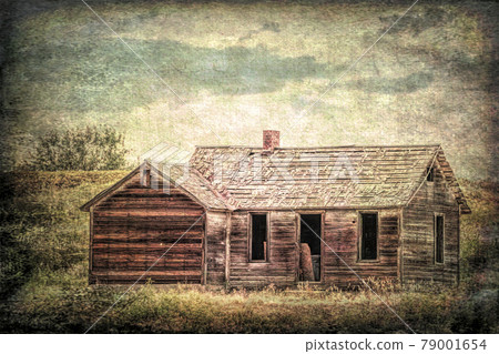 old homestead on prairie 79001654