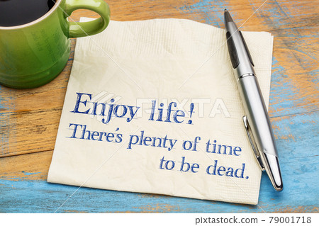 Enjoy life - napkin note 79001718