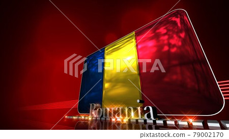 Romanian flag and country text on the floor 3-3-3 Romanian flag and country text on the floor 3-3-3 79002170