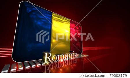3-1-1 地板上的羅馬尼亞國旗和國家文本 79002179