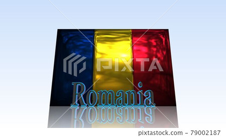 Romanian flag and country text on the floor 1-3-2 79002187