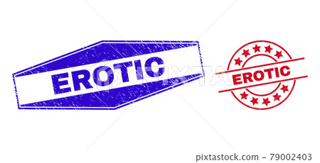 EROTIC Scratched Stamps in Circle and Hexagon Shapes EROTIC Scratched Stamps in Circle and Hexagon Shapes 79002403