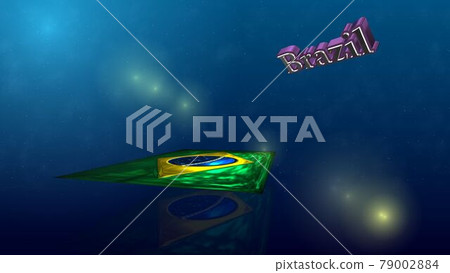 Brazil's flag and text flying in space 6-1-1 Brazil's flag and text flying in space 6-1-1 79002884