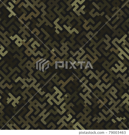 Seamless vector pattern for army fabric and design. Modern spotted forest print Seamless vector pattern for army fabric and design. Modern spotted forest print 79003463