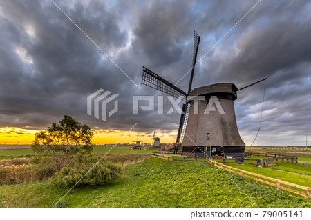 Traditional wooden windmill Traditional wooden windmill 79005141