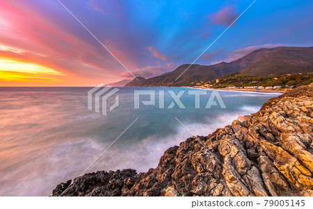 Sunset over Mediterranean sea Sunset over Mediterranean sea 79005145